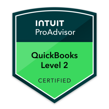 Intuit ProAdvisor QuickBooks Level 2 Certified badge
